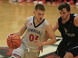 Justyn Olson on the court as a Panther